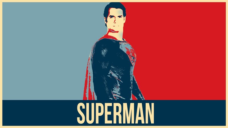 Superman Character — Red, Dramatic, Illustration, Cape