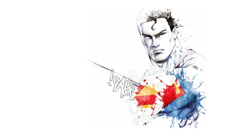 Superman Character — Red, Dramatic, Illustration