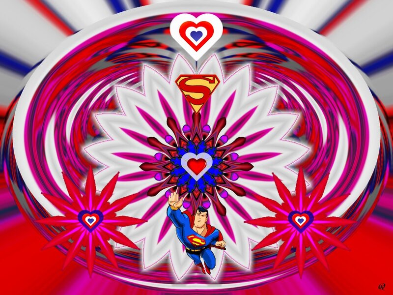Superman Character — Red, Vibrant