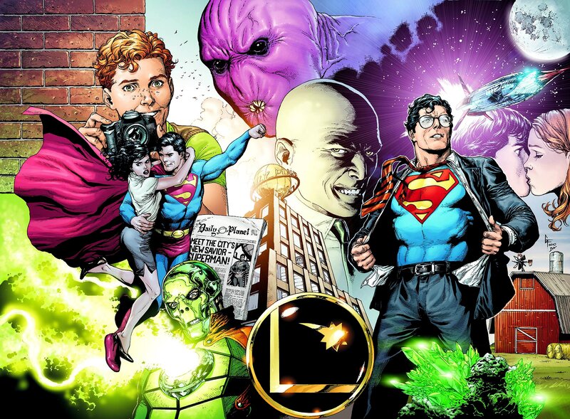 Superman Comic Cover — Blue