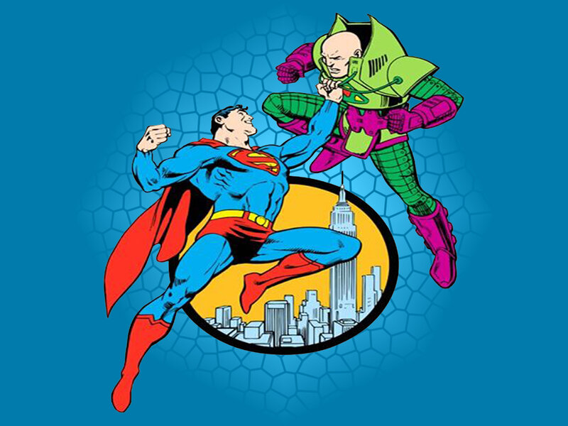 Superman Fighting Lex Luthor