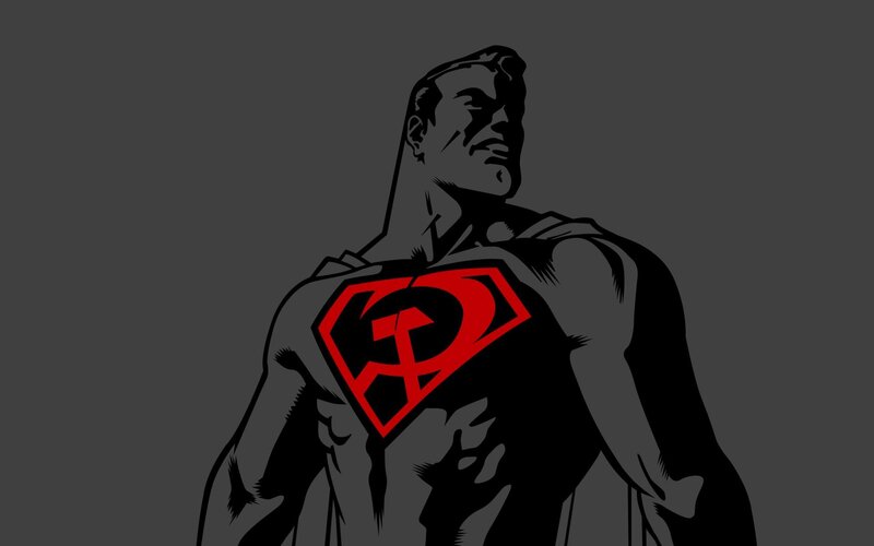 Superman Figure — Black, Dramatic, Comic, Cape