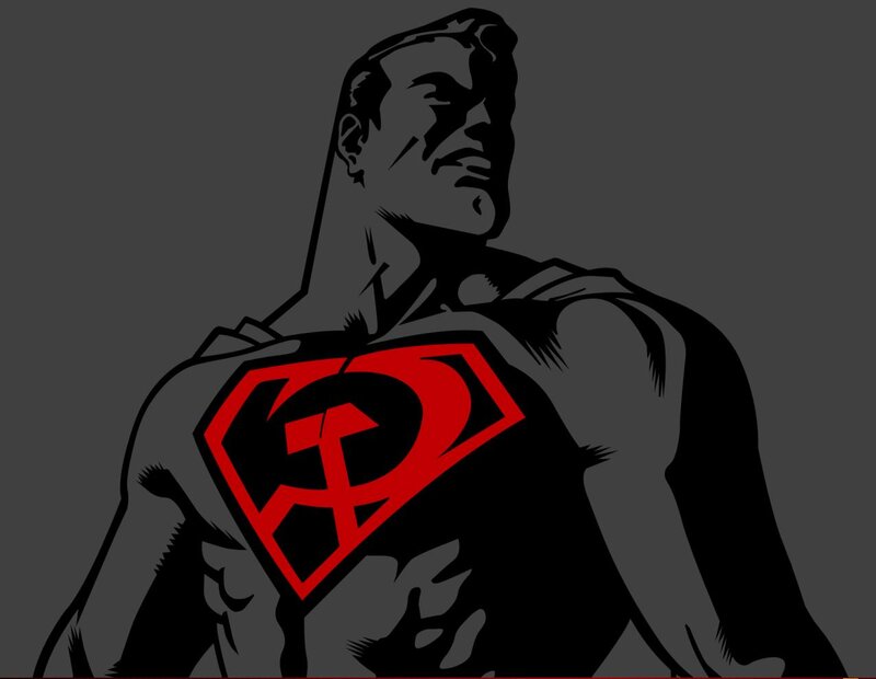 Superman Figure — Black, Dramatic, Comic