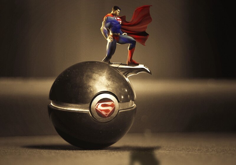 Superman Figurine on Ball