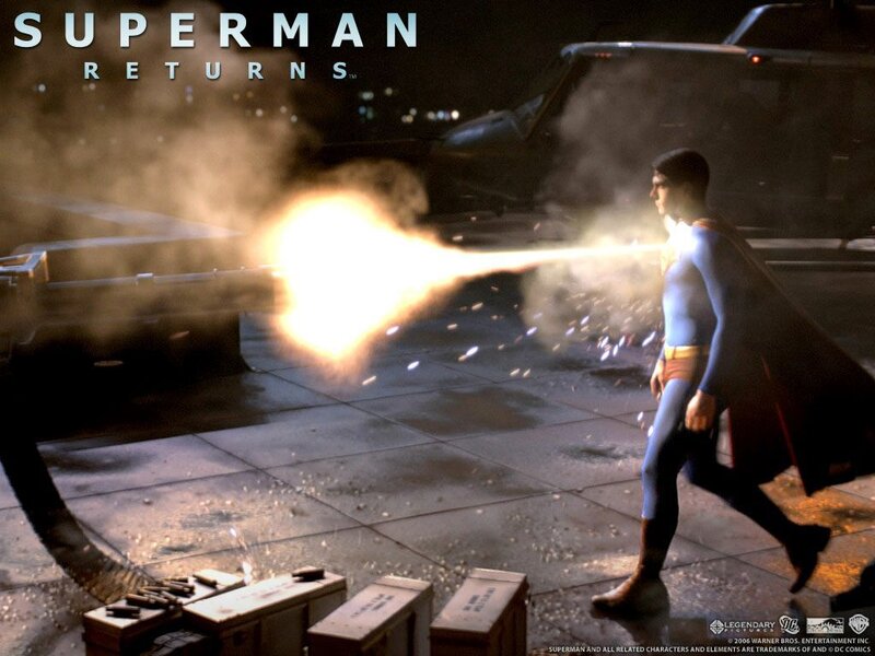 Superman Firing Heat Vision