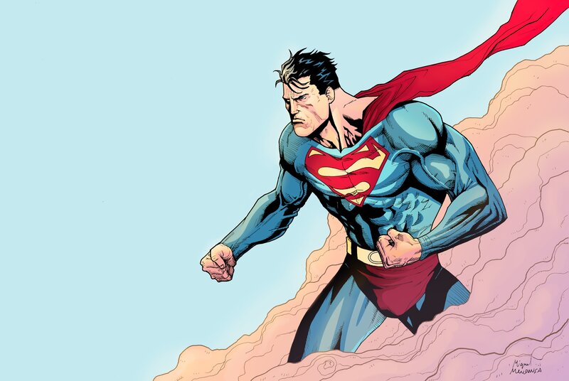 Superman Flying — Blue, Dramatic, Comic, Cape