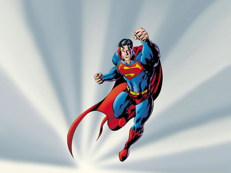 Superman Flying — Blue, Dramatic