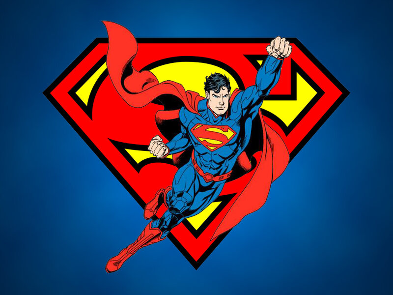Superman Flying — Blue, Heroic, Comic, Cape, S-shield