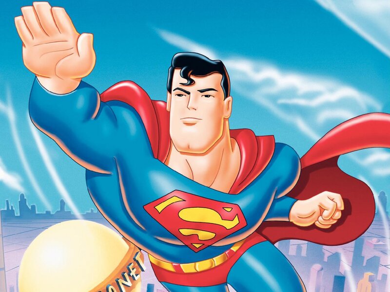 Superman Flying — Blue, Heroic