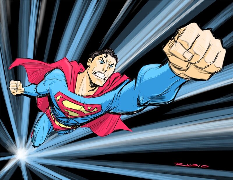 Superman Flying Forward