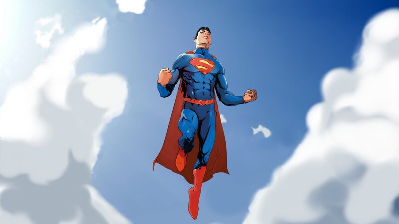 Superman Flying in Sky