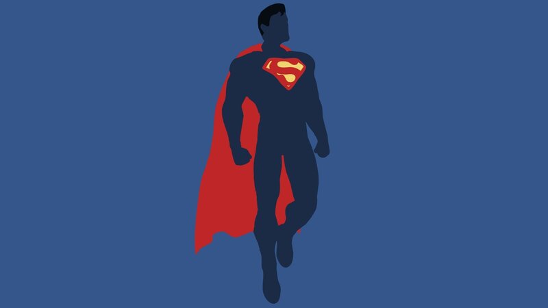 Superman flying silhouette