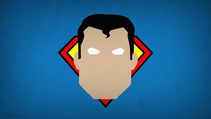 Superman Head — Blue