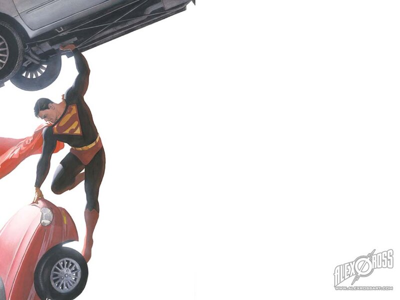Superman Holding Cars