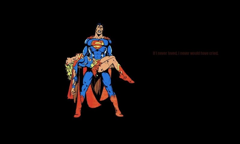 Superman Holding Supergirl