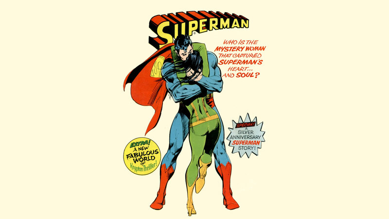 Superman Hugging a Woman