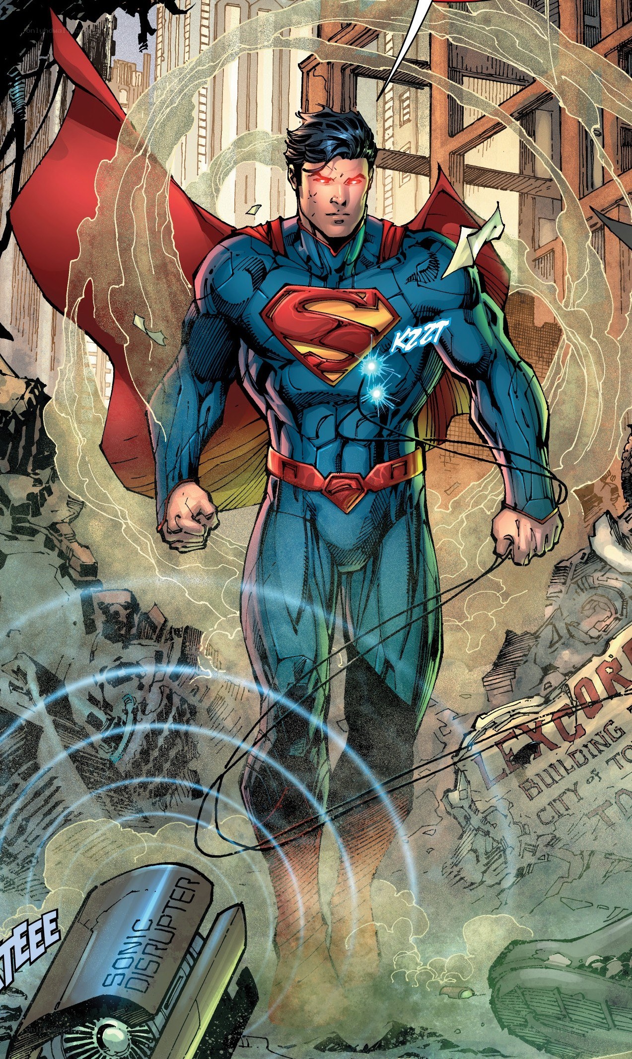 Superman in a battle