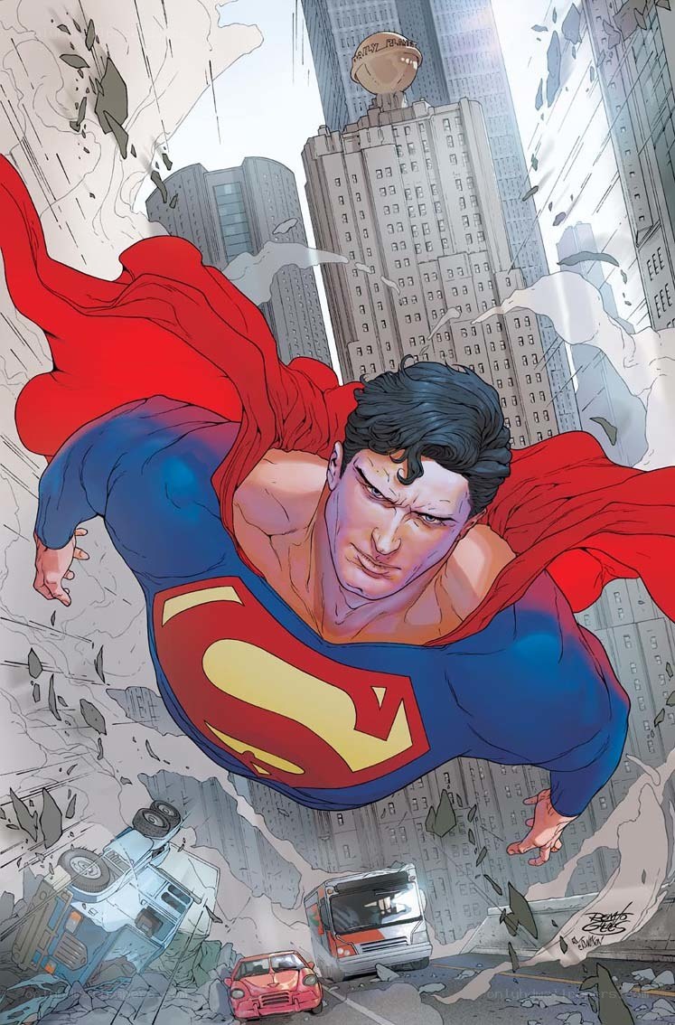 Superman in a city