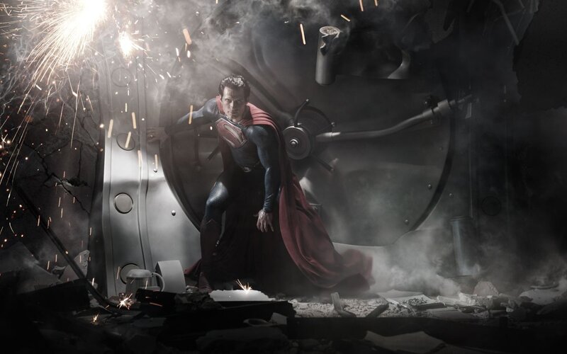 Superman in a destroyed vault