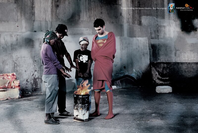 Superman in a poor neighborhood