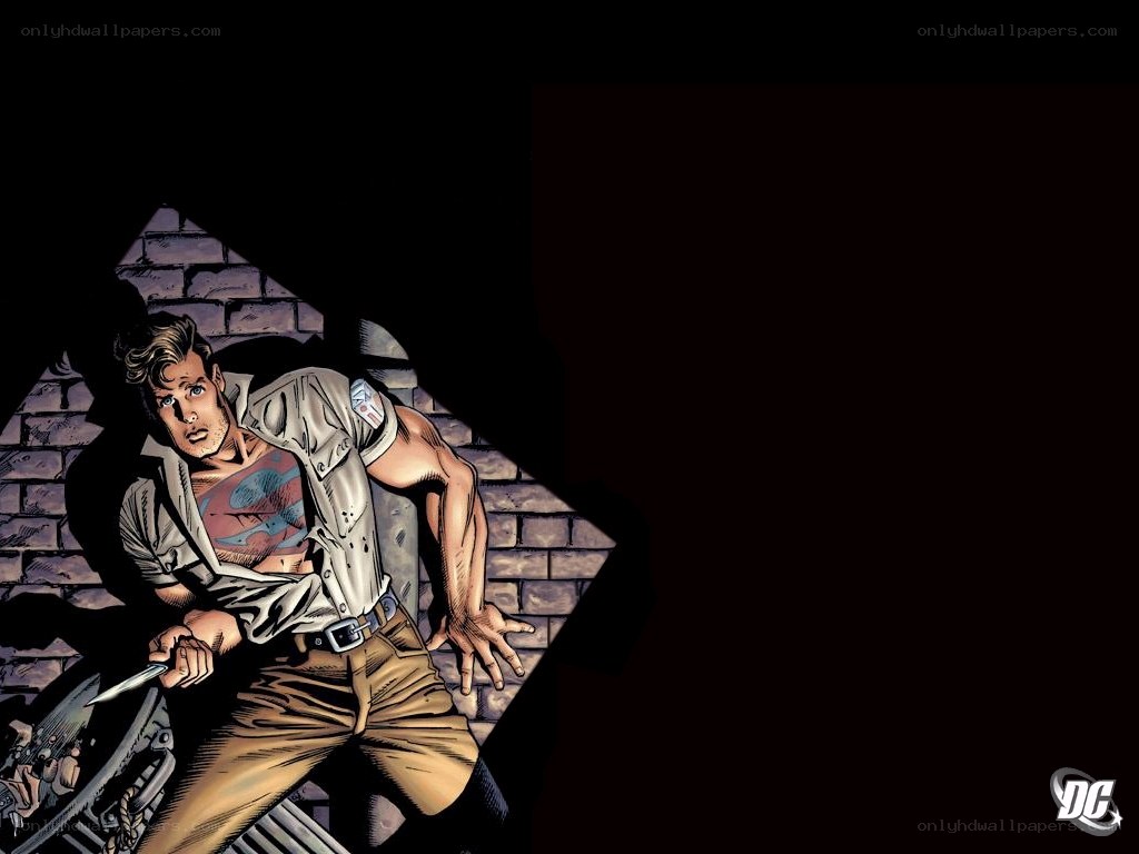 Superman in a torn shirt