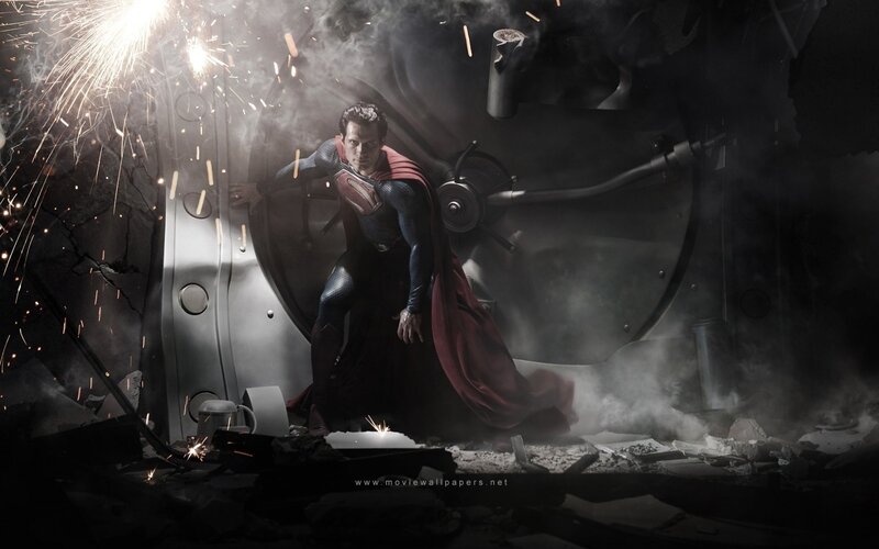 Superman in a Vault — Black, Dramatic, Photograph