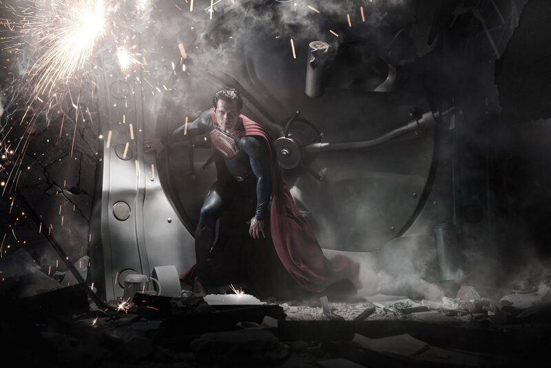Superman in a Vault — Gray, Dramatic