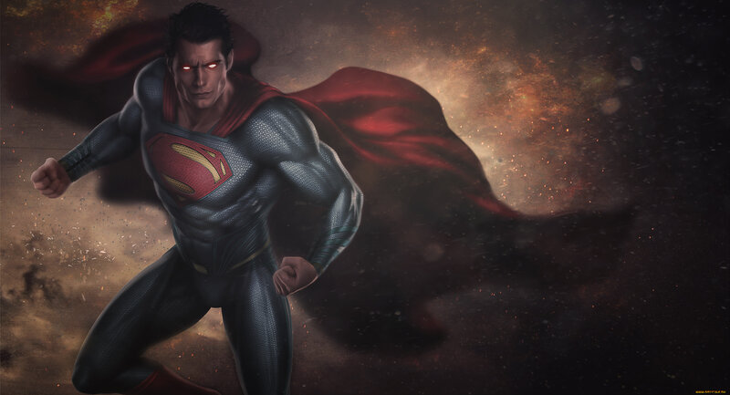 Superman in Action Pose — Black