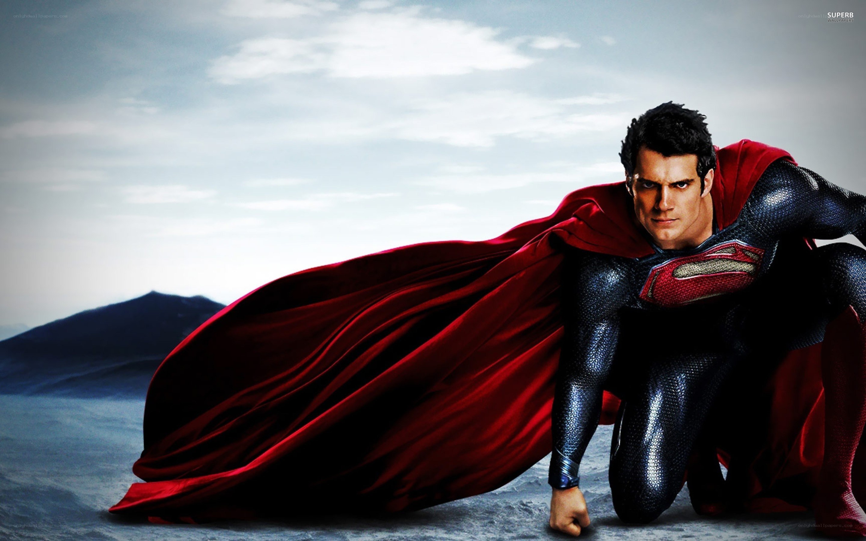 Superman in action pose