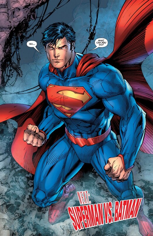 Superman in battle stance