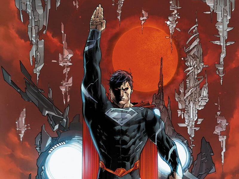 Superman in Black Suit — Red