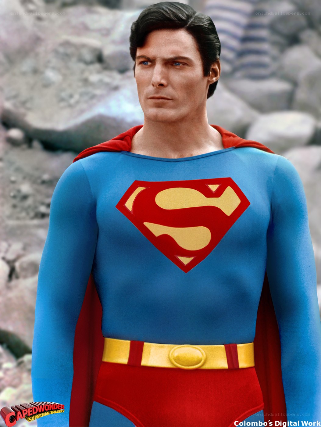 Superman in blue suit