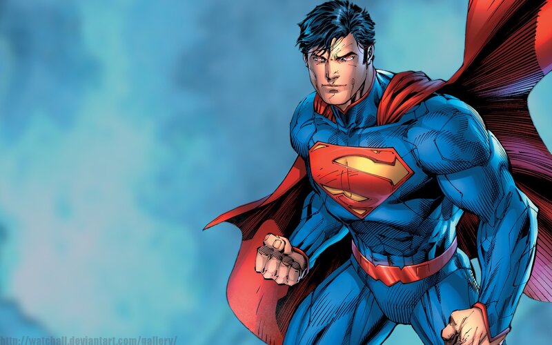 Superman in Blue Suit — Dramatic, Comic