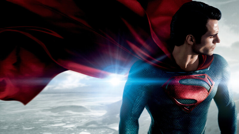 Superman in Blue Suit — Dramatic, Photograph