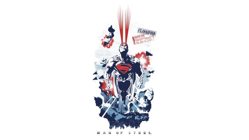 Superman in Comic Art — Red, Dramatic