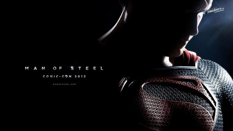 Superman in Costume — Black, Dramatic, Photograph, Text