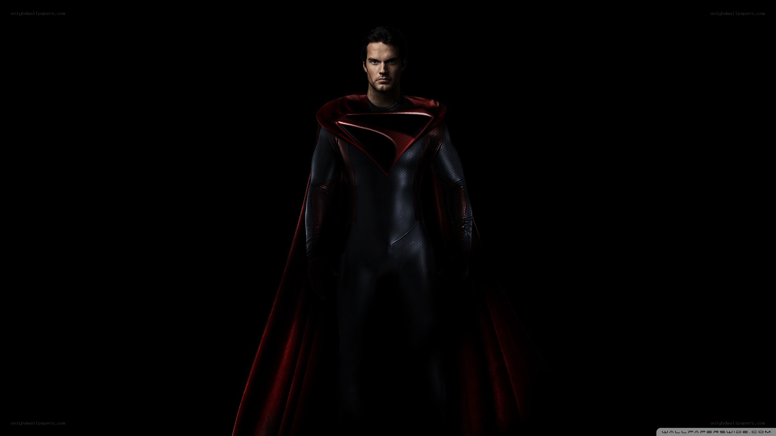 Superman in dark suit