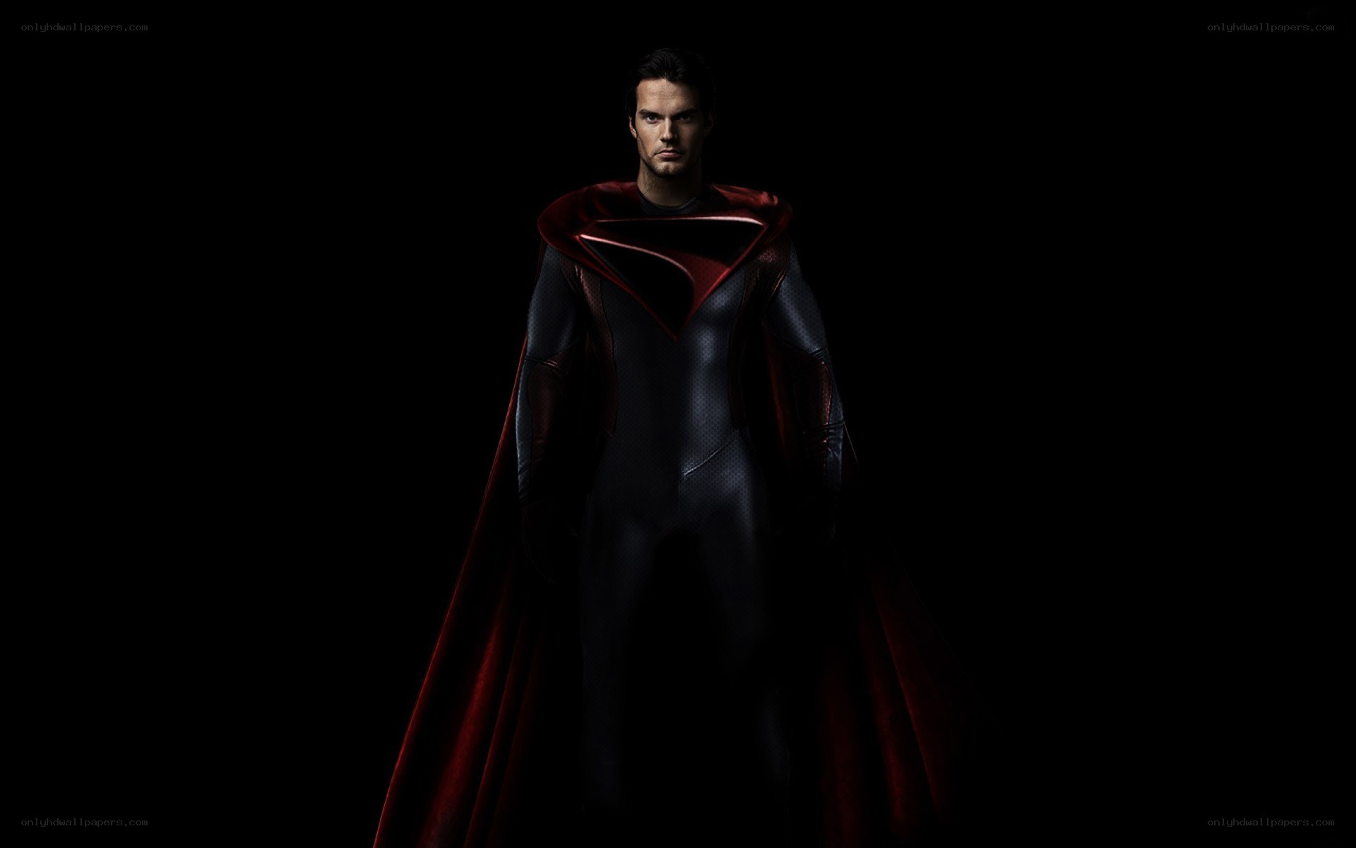 Superman in dark suit