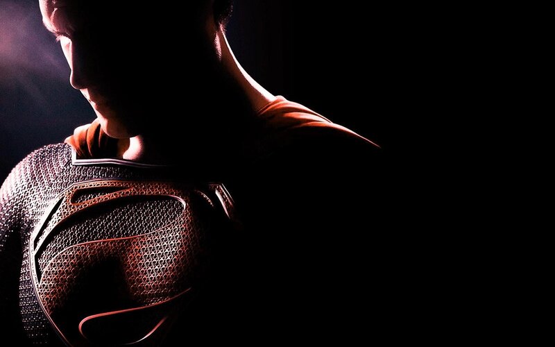 Superman in Dark Suit — Black, Dramatic, Photograph, Cape, Light