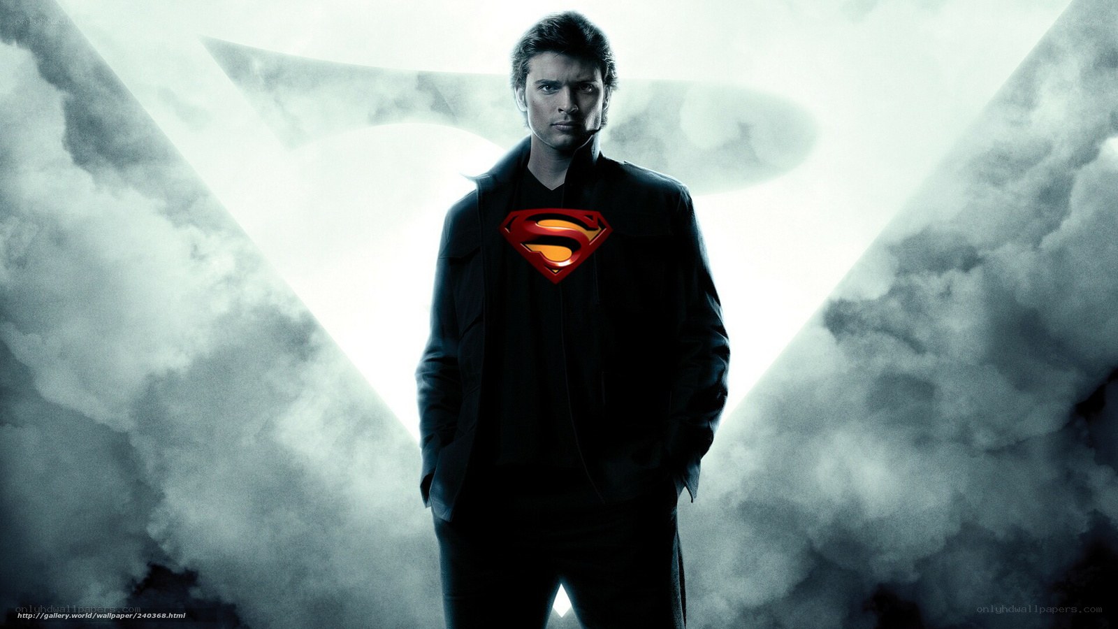 Superman in dark suit