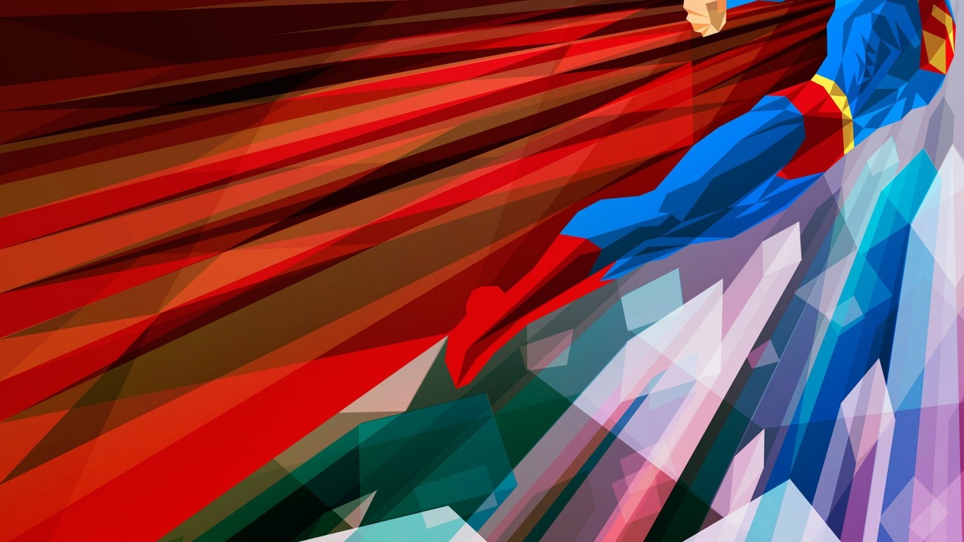 Superman in flight