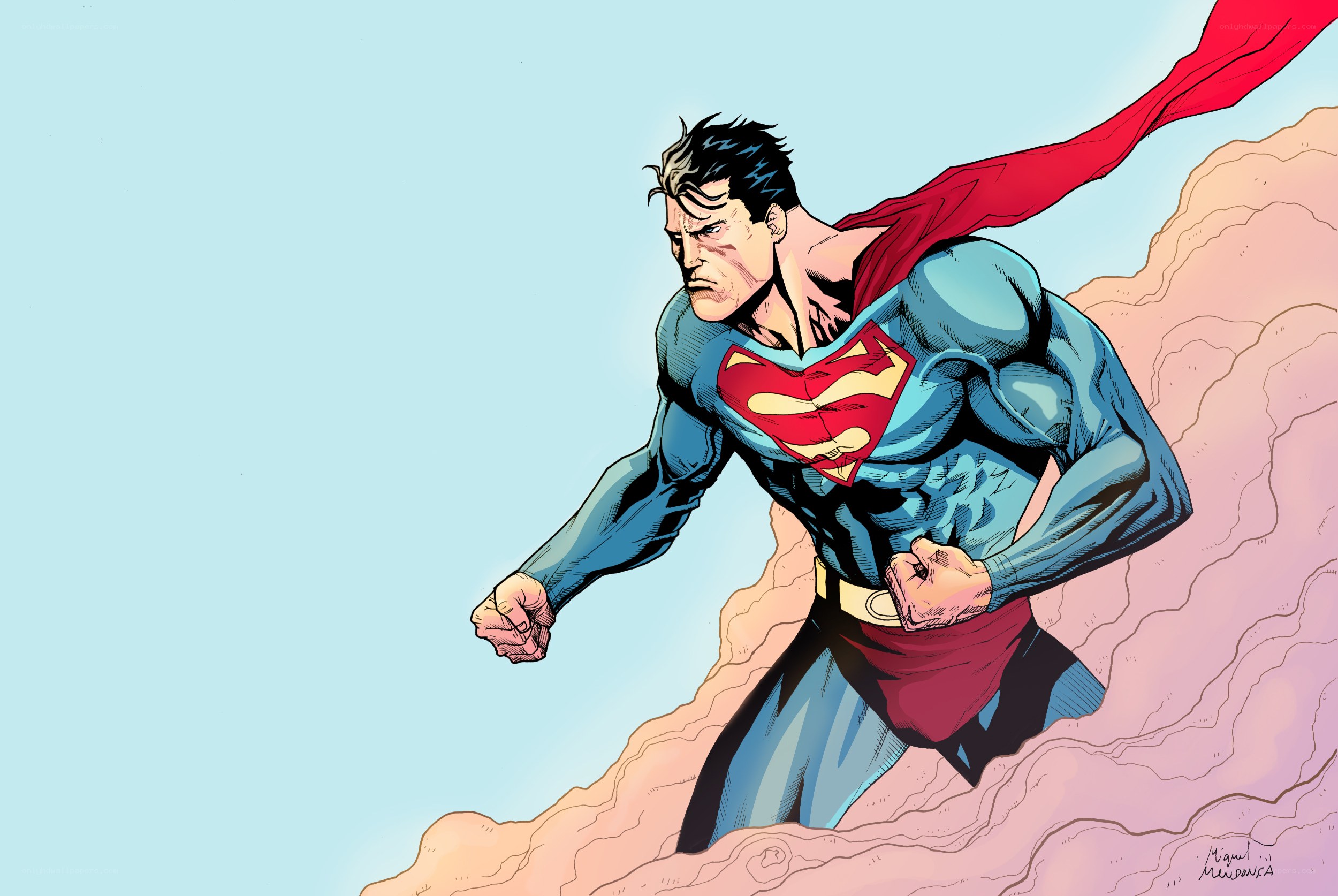Superman in flight