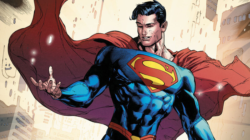 Superman in Flight — Blue