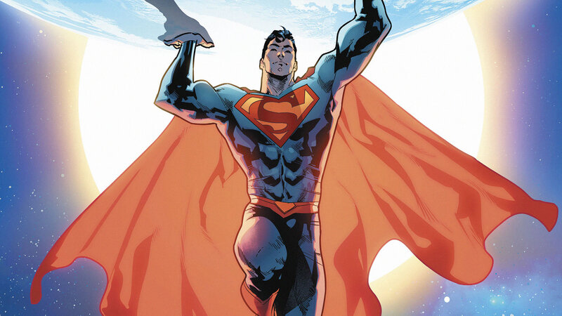 Superman in Flight — Red, Dramatic, Comic