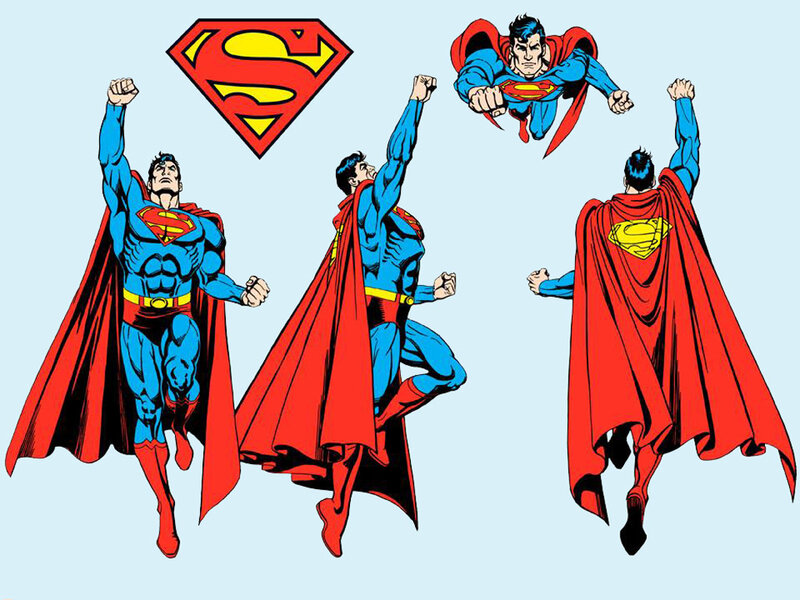 Superman in Flight — Red