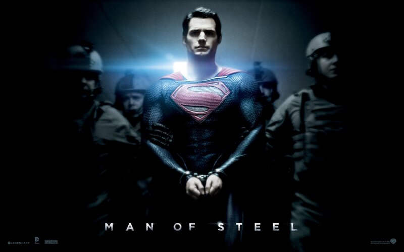 Superman in Handcuffs — Black, Dramatic, Photograph
