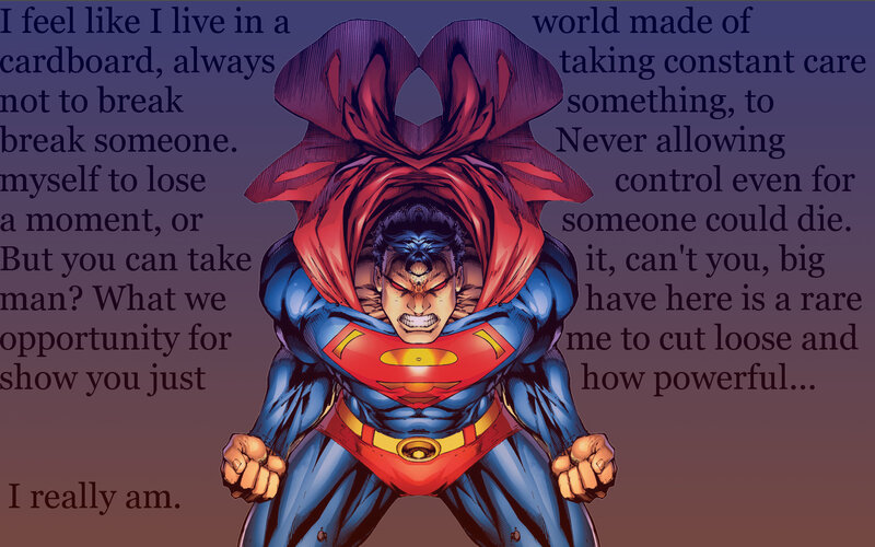 Superman in rage