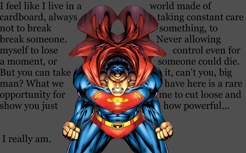 Superman in rage