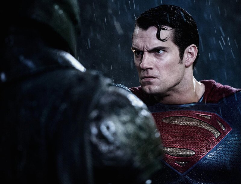 Superman in Rain — Blue, Dramatic