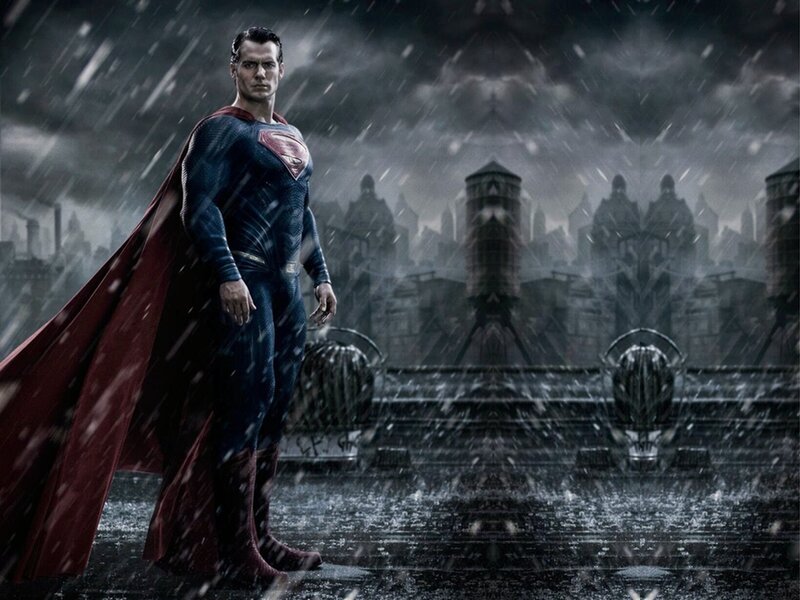 Superman in Rain — Blue